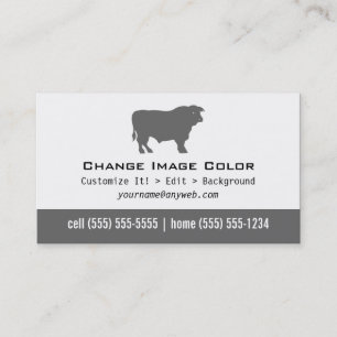 Bull - cartão de assunto pessoal