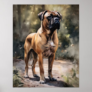 Bull Mastiff Dog Art Impressão Poster