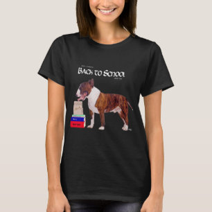 Bull Terrier de volta à camiseta escolar