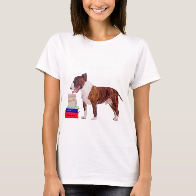 Bull Terrier de volta à camiseta escolar (Frente)