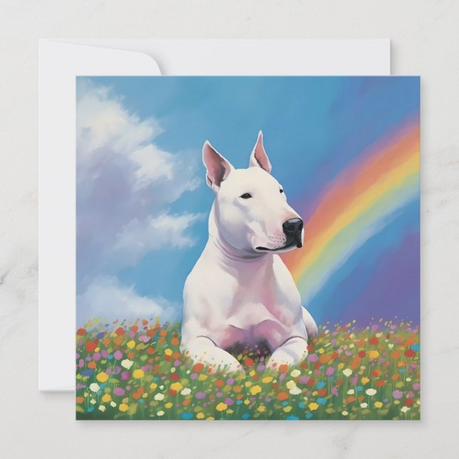 Bull Terrier Rainbow Bridge Bully Custom Dog Name (Frente)