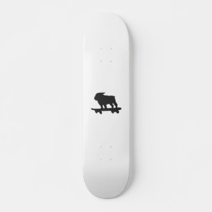 Bulldog em um skate - Escolher cor de plano de fun