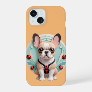 Bulldog Francês Ladybug Pastel Paper Cutando Arte