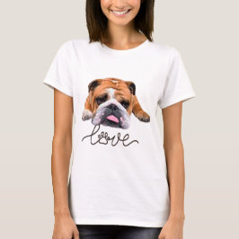 Bulldog,ilustração T-Shirt