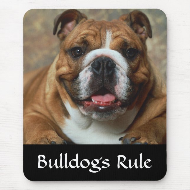 Bulldogs Regra Inglês Bulldog Retrait Mousepad (Frente)
