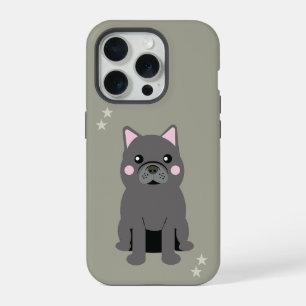 Bulldogue Francês Cinza Bochechas Fofas