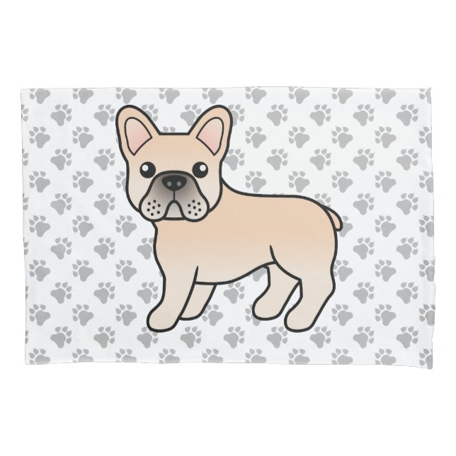 Bulldogue Francês Creme Cachorro Cartoon Fofo (Frente)