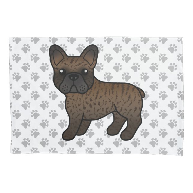 Bulldogue Francês Listrado Cachorro de Desenho Ani (Frente)