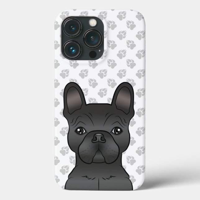 Bulldogue Francês Preto / Frenchie Cartoon Cão & P (Verso)