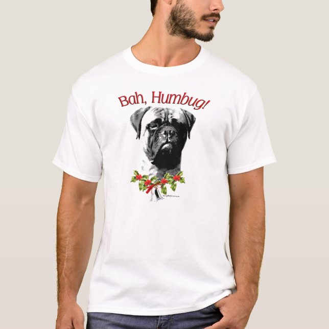 Bullmastiff Bah Humbug T-Shirt (Frente)