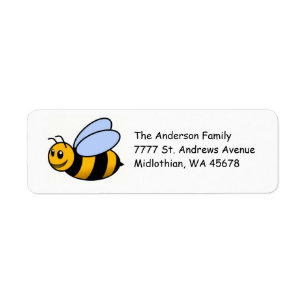 Bumble a etiqueta de Avery do endereço do