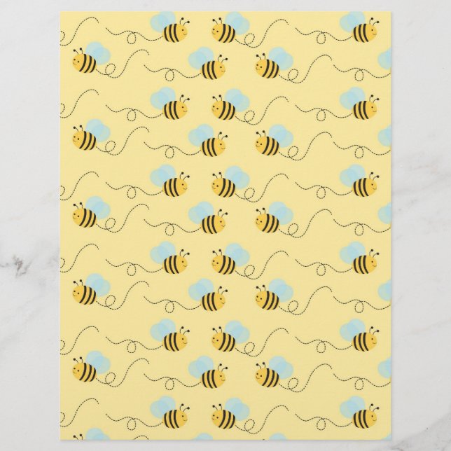 Bumble Bee Baby Scrapbook Paper (Frente)