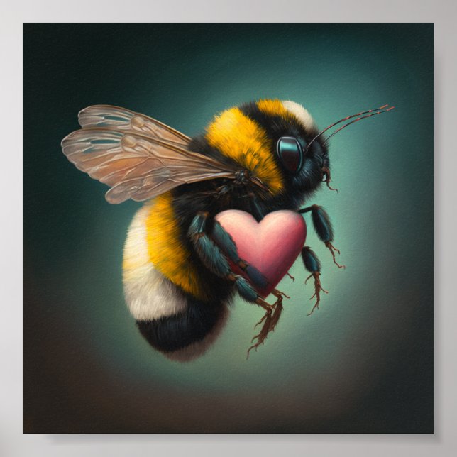Bumble Bee Com Amor, Papel Poster de Valor (Matte) (Frente)