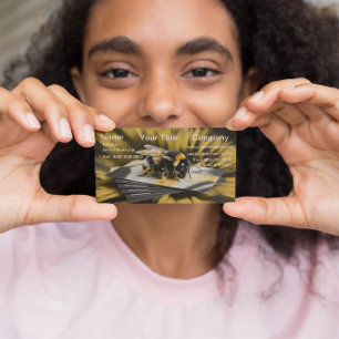 Bumble Bee Flying Cartão de visita