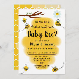 Bumble Bee Gender Revement Convite de festas