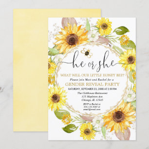 Bumble bee gênero revela convite