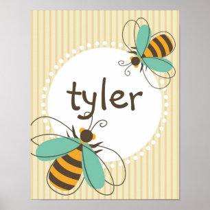 Bumble Bee - Nome Personalizado Kid Poster