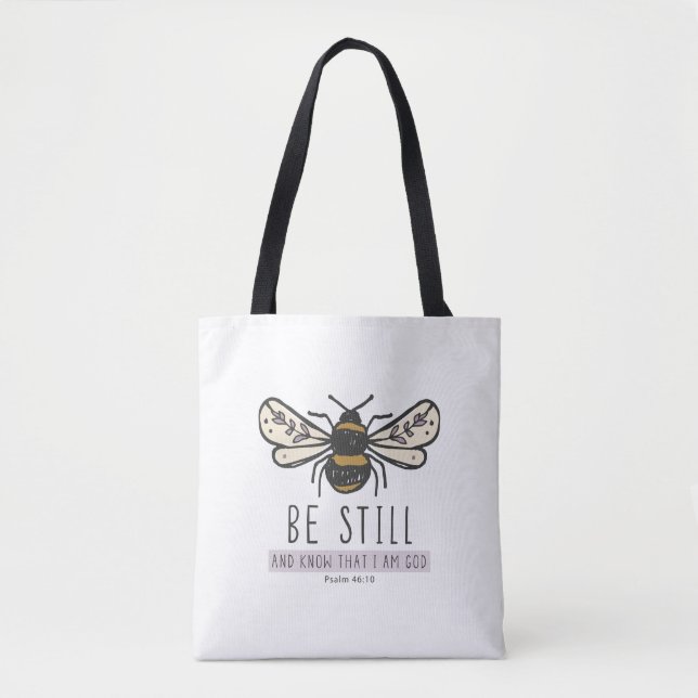 bumble bee scripture tote bag (Frente)