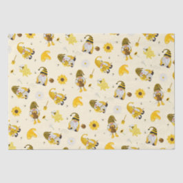 Bumble Bee Sunflower Yellow Gnomo Papel Tecido