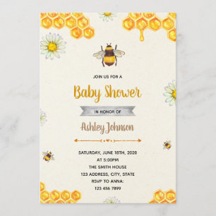 Bumble o convite de festas do tema da abelha