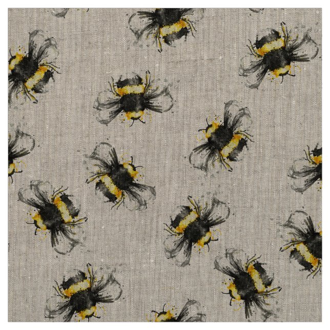 Bumble o tecido do impressão da abelha - natural (Modelo)