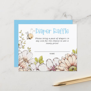 Bumblebee Azul Fralda Raffle Chá de fraldas