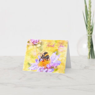 Bumblebee No Cartões de agradecimentos Da Flor