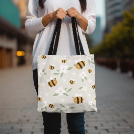 Bumblebee Tote Bag, Saco Floral Design Tote
