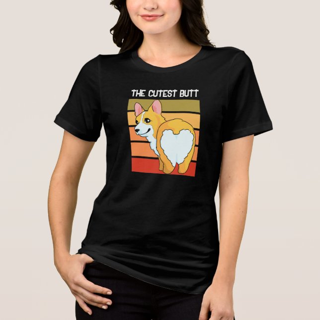 Bumbum Engraçado - Camiseta de cão (Frente)