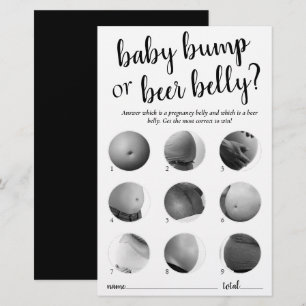 Bump ou Belly de cerveja simples Cartão de Jogo