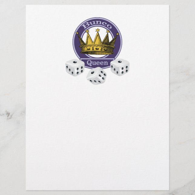 Bunco Queen Crown e Dice (Frente)