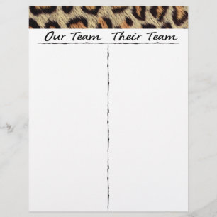 Bunco Tally Sheet - Jogadores Surgiram Leopardo Se