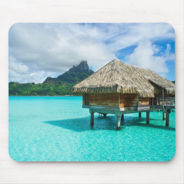 bungalow da Sobre-água, mousepad de Bora Bora (Frente)