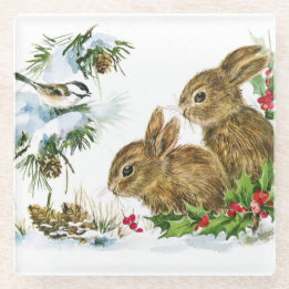 Bunnies e Bird Aproveitem a neve