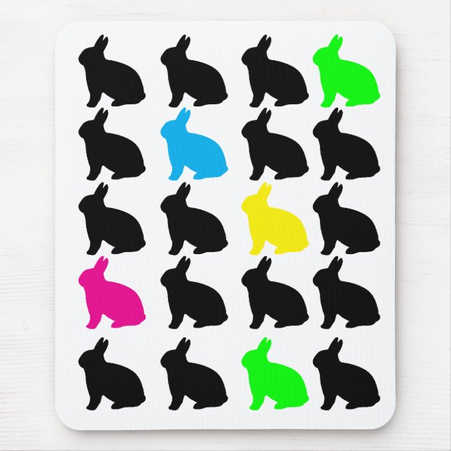 Bunnies Mousepad Coloridos (Frente)
