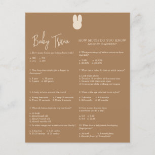Bunny Baby Trivia Jogo Chá de fraldas