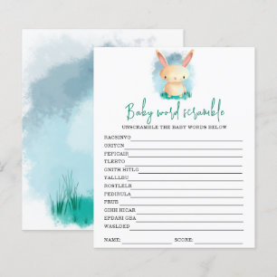 Bunny Baby Word Scramble Jogo Chá de fraldas