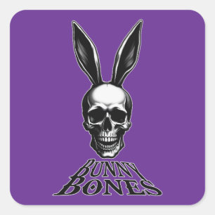Bunny Bones – Gothic Easter Bunny - Autocolante