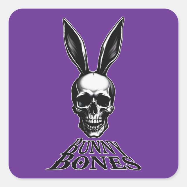 Bunny Bones – Gothic Easter Bunny - Autocolante (Frente)