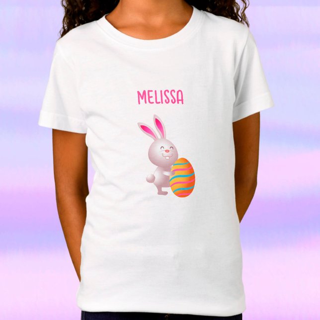 BUNNY COM T-Shirt PERSONALIZADO DE OVOS COLORIDOS (Criador carregado)