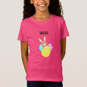 BUNNY COM T-Shirt PINK PERSONALIZADO DE OVOS COR