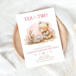 Bunny e Bear Tea Por Dois Convites de festas