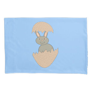 Bunny Hatching from Egg Weird Pillowcase