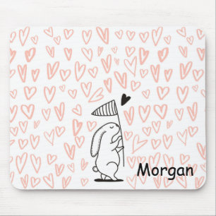 Bunny In Love Monograma Mousepad
