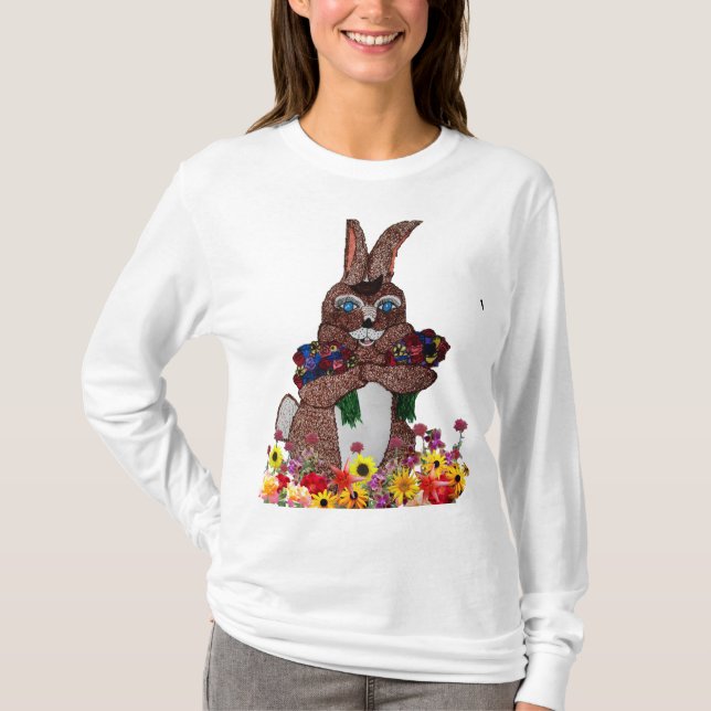 BUNNY LESTE COM FLORES T-Shirt (Frente)