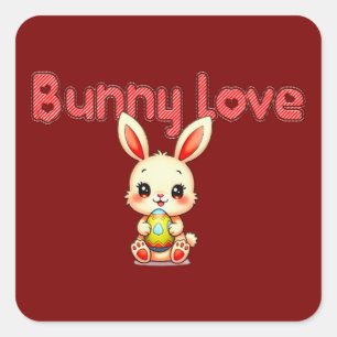 Bunny Love – Cute Easter Bunny Design Autocolante