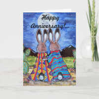 Bunny Rabbit/ "Snuggle Bunnies" Cartão de aniversá