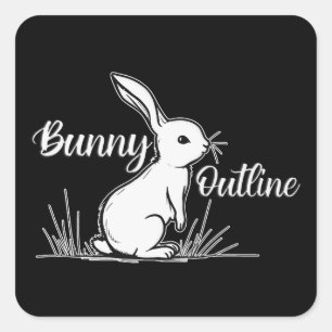 Bunny Sketch – Hand Drawn Rabbit - Autocolante