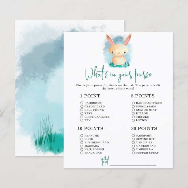 Bunny Whats no seu chá de fraldas (Frente/Verso)