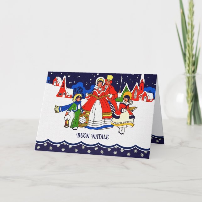 Buon Natale. Cartão de Natal em italiano (Frente)
